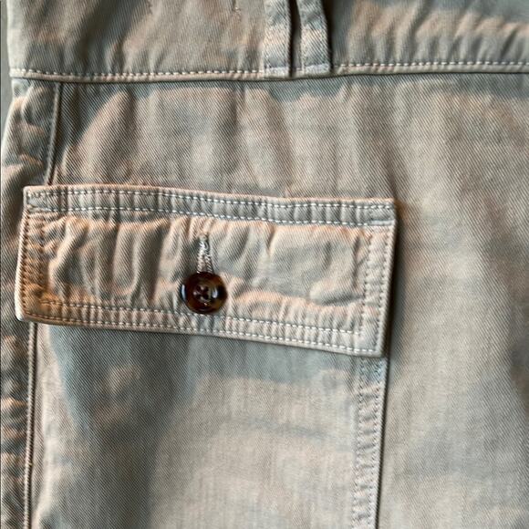 NWOT. Veronica Beard Blake Raw Edge 100% Cotten Utility Pants - Picture 5 of 8